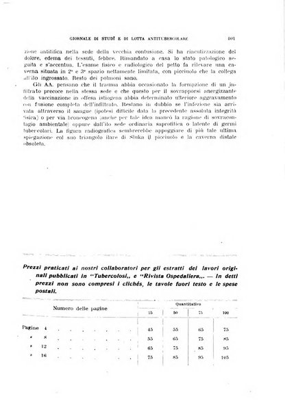 Tubercolosi giornale di studi e di lotta antitubercolare