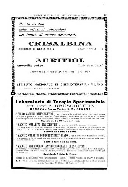 Tubercolosi giornale di studi e di lotta antitubercolare