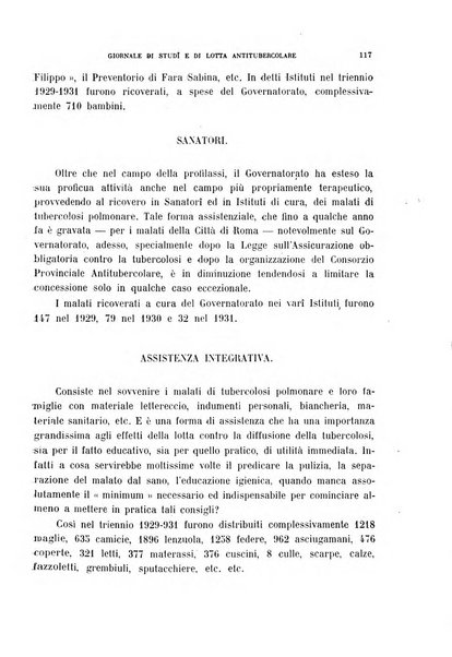 Tubercolosi giornale di studi e di lotta antitubercolare