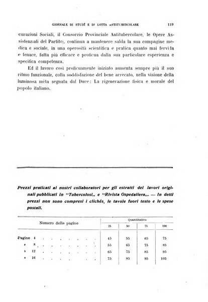 Tubercolosi giornale di studi e di lotta antitubercolare