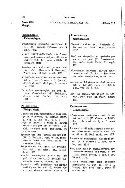 Tubercolosi giornale di studi e di lotta antitubercolare