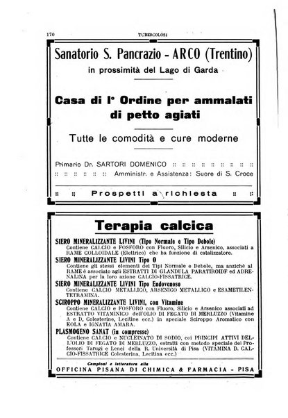 Tubercolosi giornale di studi e di lotta antitubercolare