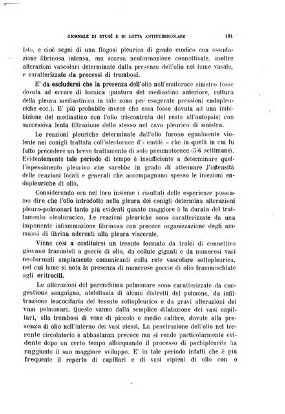 Tubercolosi giornale di studi e di lotta antitubercolare