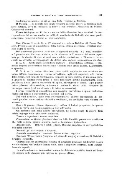 Tubercolosi giornale di studi e di lotta antitubercolare