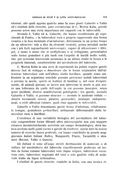 Tubercolosi giornale di studi e di lotta antitubercolare