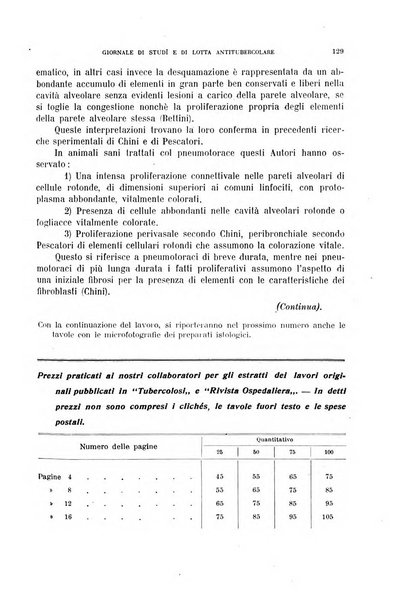 Tubercolosi giornale di studi e di lotta antitubercolare