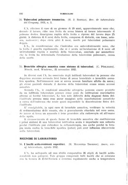 Tubercolosi giornale di studi e di lotta antitubercolare