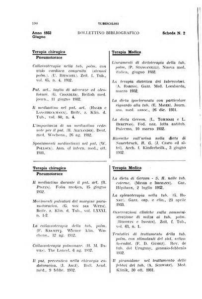 Tubercolosi giornale di studi e di lotta antitubercolare