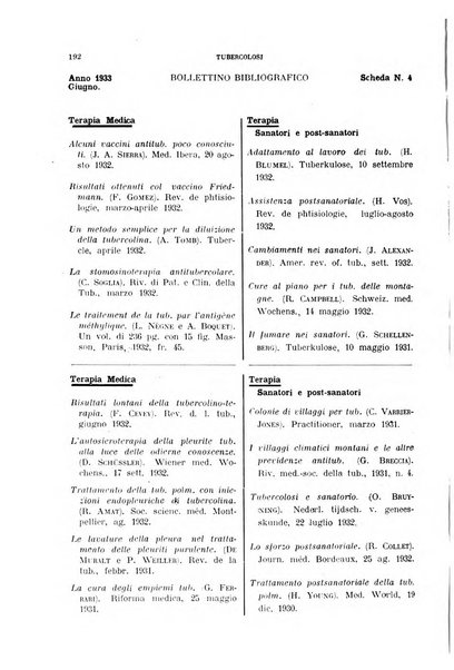 Tubercolosi giornale di studi e di lotta antitubercolare