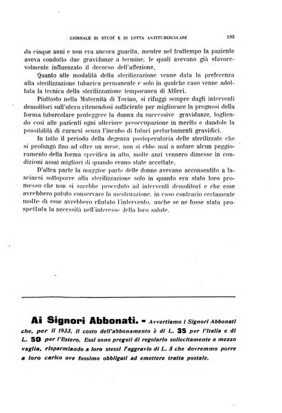 Tubercolosi giornale di studi e di lotta antitubercolare