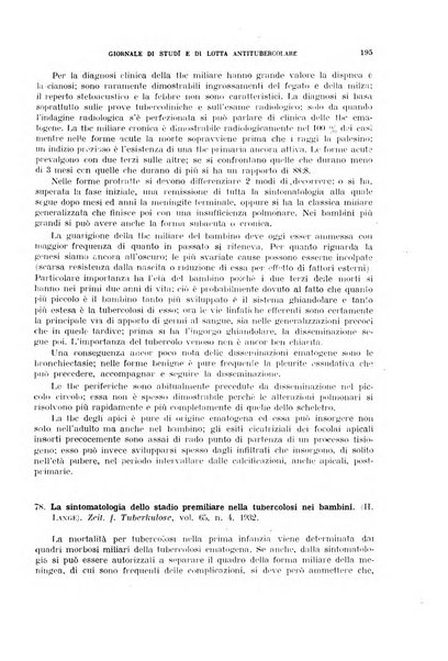 Tubercolosi giornale di studi e di lotta antitubercolare