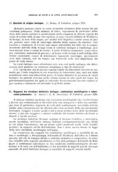 Tubercolosi giornale di studi e di lotta antitubercolare