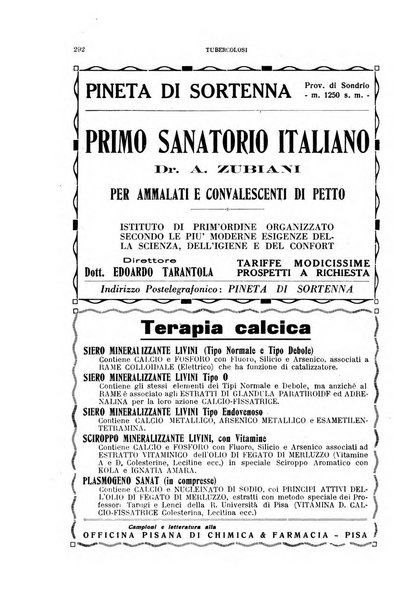 Tubercolosi giornale di studi e di lotta antitubercolare