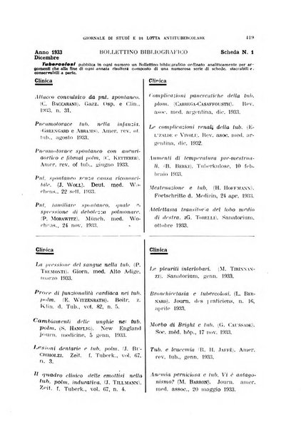 Tubercolosi giornale di studi e di lotta antitubercolare