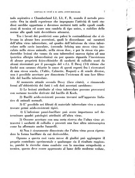 Tubercolosi giornale di studi e di lotta antitubercolare