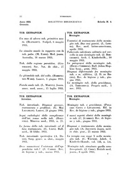 Tubercolosi giornale di studi e di lotta antitubercolare