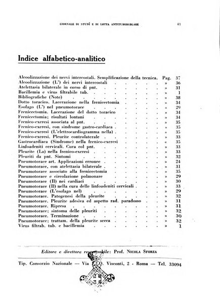 Tubercolosi giornale di studi e di lotta antitubercolare