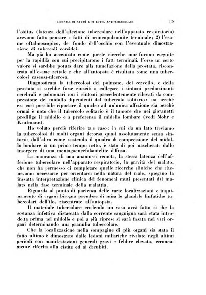 Tubercolosi giornale di studi e di lotta antitubercolare