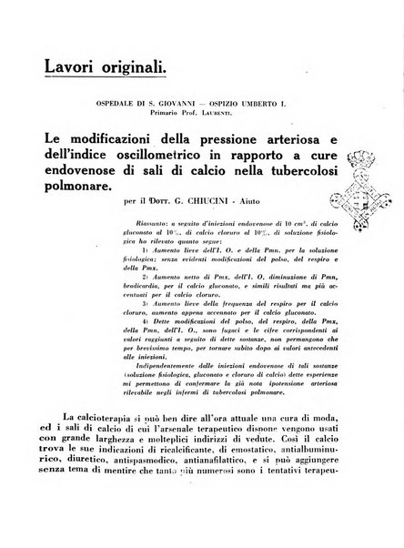 Tubercolosi giornale di studi e di lotta antitubercolare