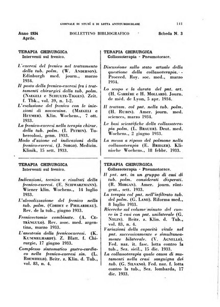 Tubercolosi giornale di studi e di lotta antitubercolare