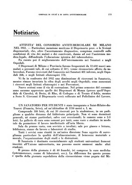 Tubercolosi giornale di studi e di lotta antitubercolare