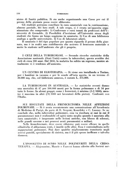 Tubercolosi giornale di studi e di lotta antitubercolare