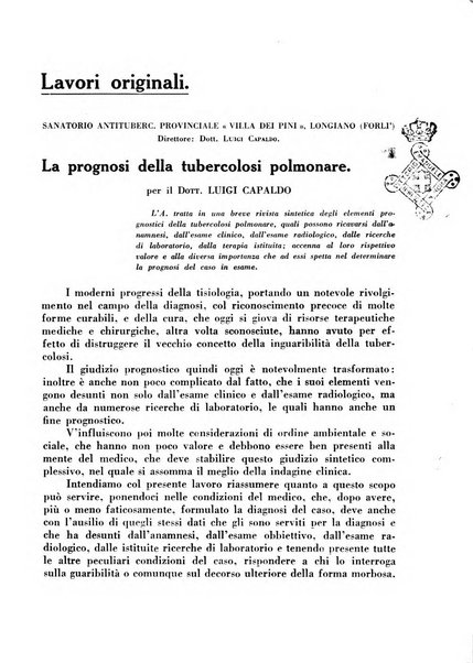 Tubercolosi giornale di studi e di lotta antitubercolare