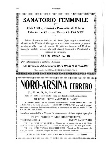 Tubercolosi giornale di studi e di lotta antitubercolare