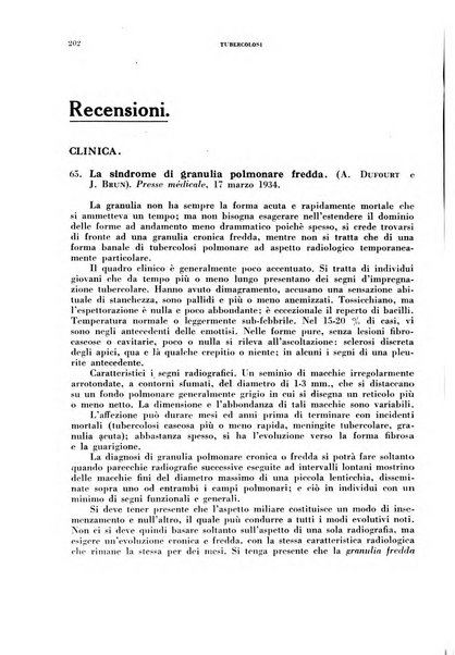 Tubercolosi giornale di studi e di lotta antitubercolare