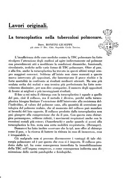 Tubercolosi giornale di studi e di lotta antitubercolare