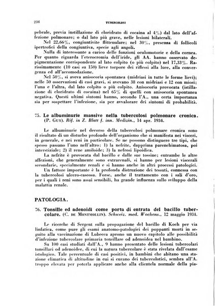 Tubercolosi giornale di studi e di lotta antitubercolare