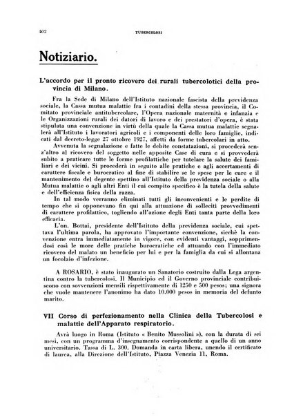 Tubercolosi giornale di studi e di lotta antitubercolare