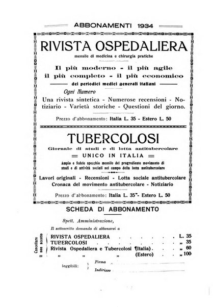 Tubercolosi giornale di studi e di lotta antitubercolare