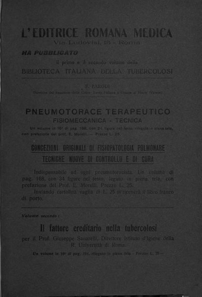 Tubercolosi giornale di studi e di lotta antitubercolare