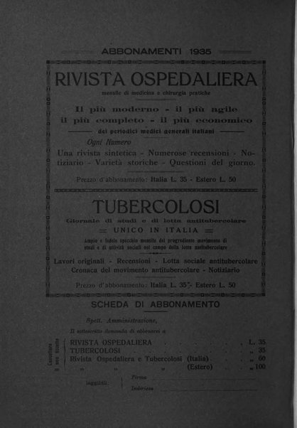 Tubercolosi giornale di studi e di lotta antitubercolare