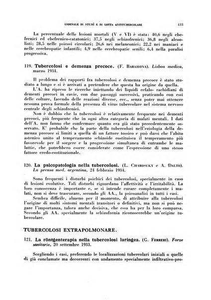 Tubercolosi giornale di studi e di lotta antitubercolare