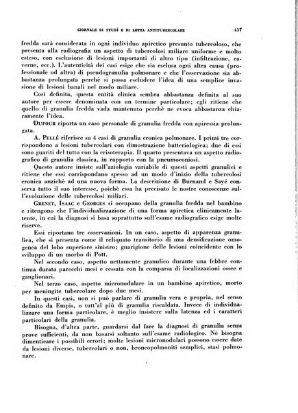 Tubercolosi giornale di studi e di lotta antitubercolare