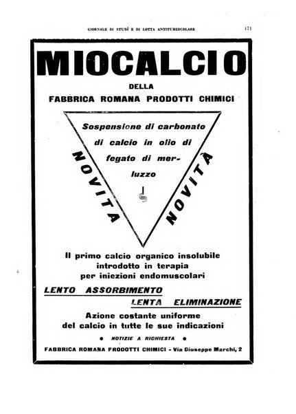 Tubercolosi giornale di studi e di lotta antitubercolare