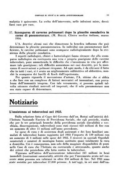 Tubercolosi giornale di studi e di lotta antitubercolare