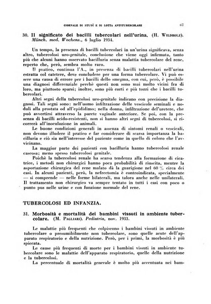 Tubercolosi giornale di studi e di lotta antitubercolare