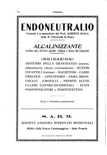 Tubercolosi giornale di studi e di lotta antitubercolare