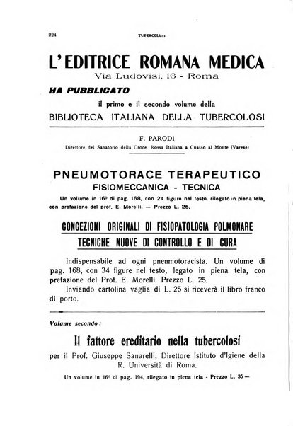 Tubercolosi giornale di studi e di lotta antitubercolare