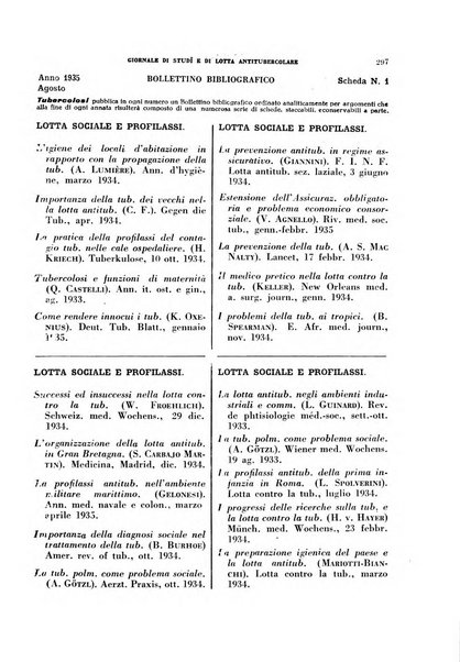 Tubercolosi giornale di studi e di lotta antitubercolare