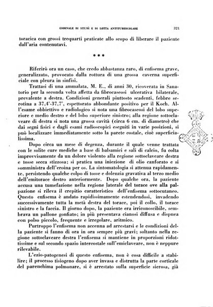 Tubercolosi giornale di studi e di lotta antitubercolare