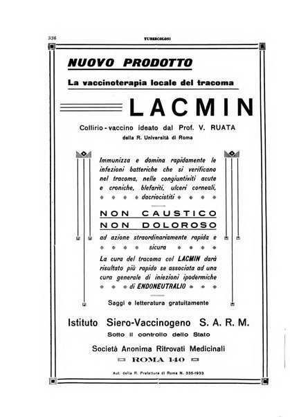 Tubercolosi giornale di studi e di lotta antitubercolare