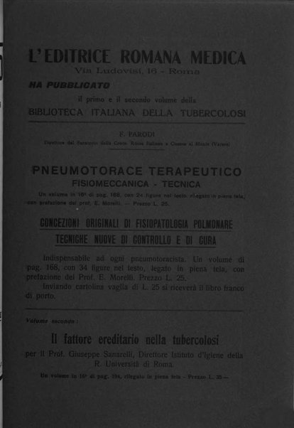 Tubercolosi giornale di studi e di lotta antitubercolare