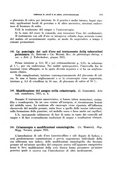 Tubercolosi giornale di studi e di lotta antitubercolare