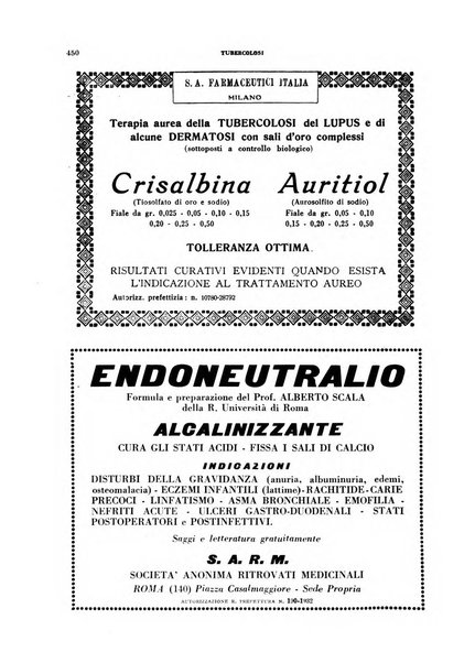 Tubercolosi giornale di studi e di lotta antitubercolare