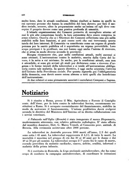 Tubercolosi giornale di studi e di lotta antitubercolare