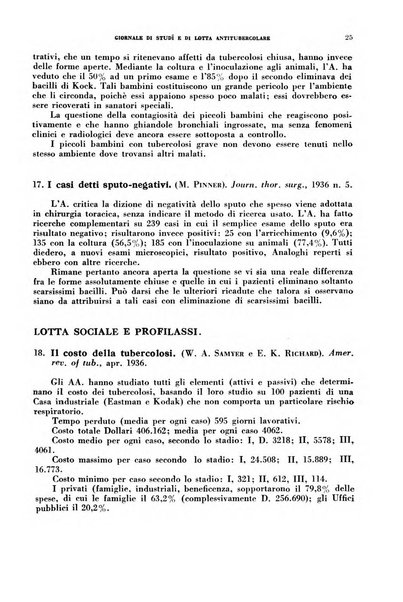 Tubercolosi giornale di studi e di lotta antitubercolare